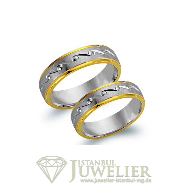Juwelier Istanbul in Moenchengladbach Cilor Kollektion Gold Trauringe -1307